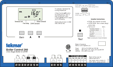 tekmar 260 Boiler Control